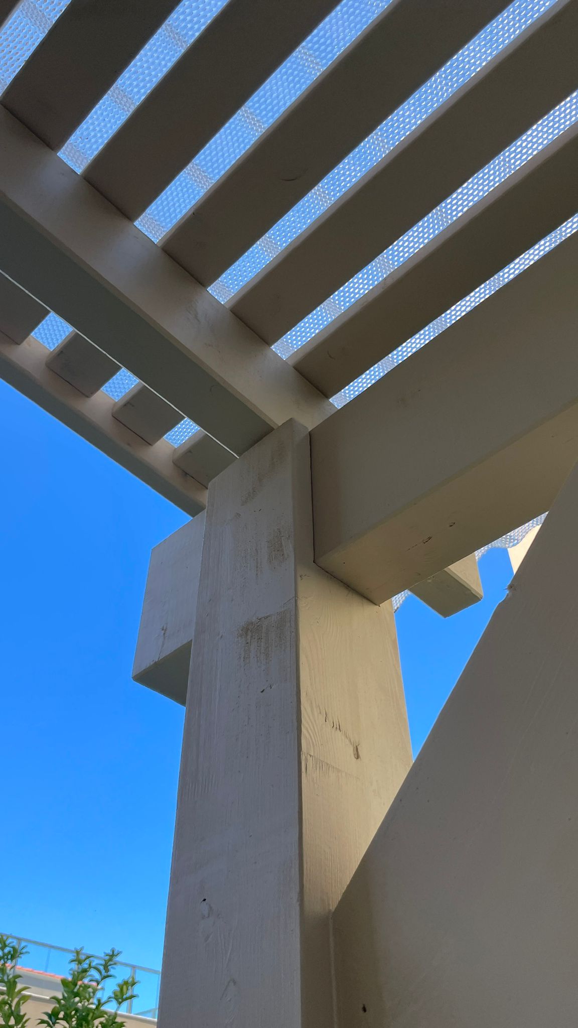 פרגולת עץ מוגמרת - תוצאה סופית